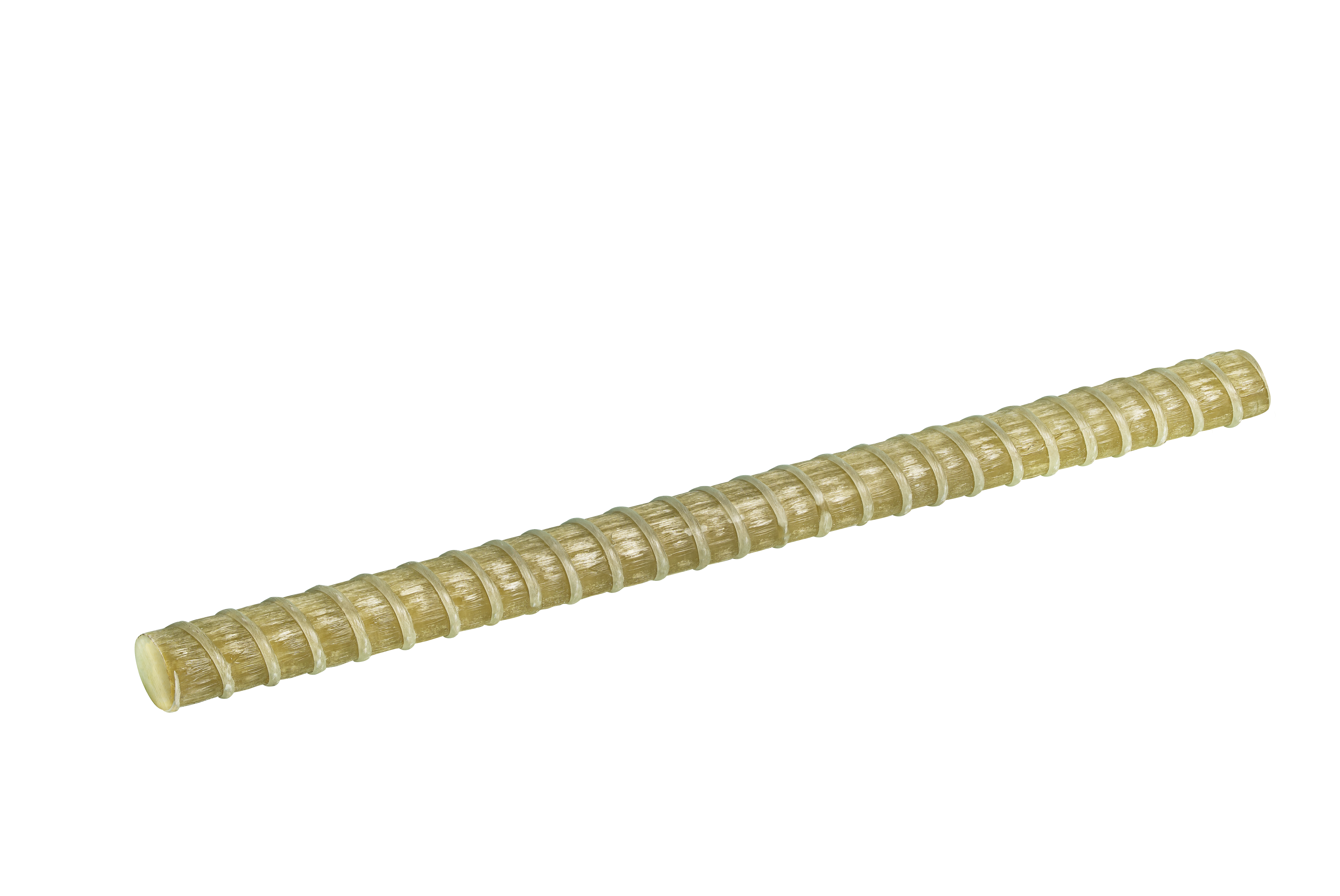 Close-up detail of RN Elements GFRP Rebar texture and ribbing for concrete bonding